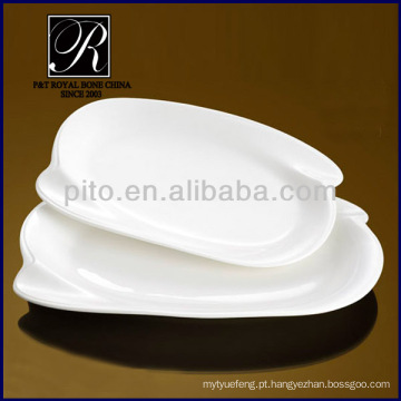 Fábrica da porcelana de P &amp; T, placas retangulares duráveis, placas da carne da porcelana